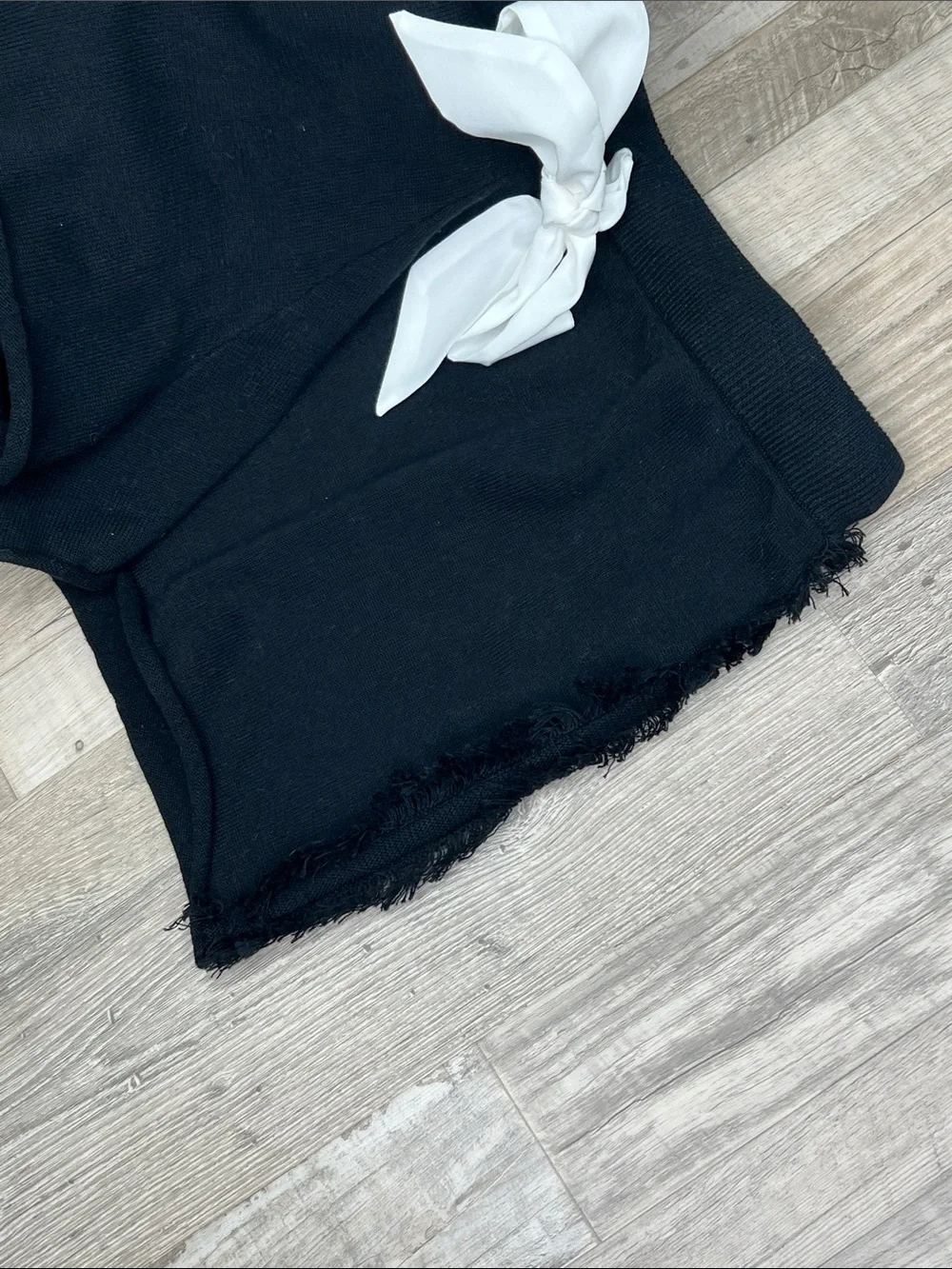 Lisa Todd Black Cotton Knit Shorts XL